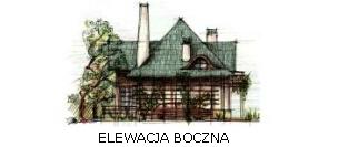 Projekty domw jednorodzinnych: Projekt domu dwurodzinnego na Mazurach. Elewacja boczna